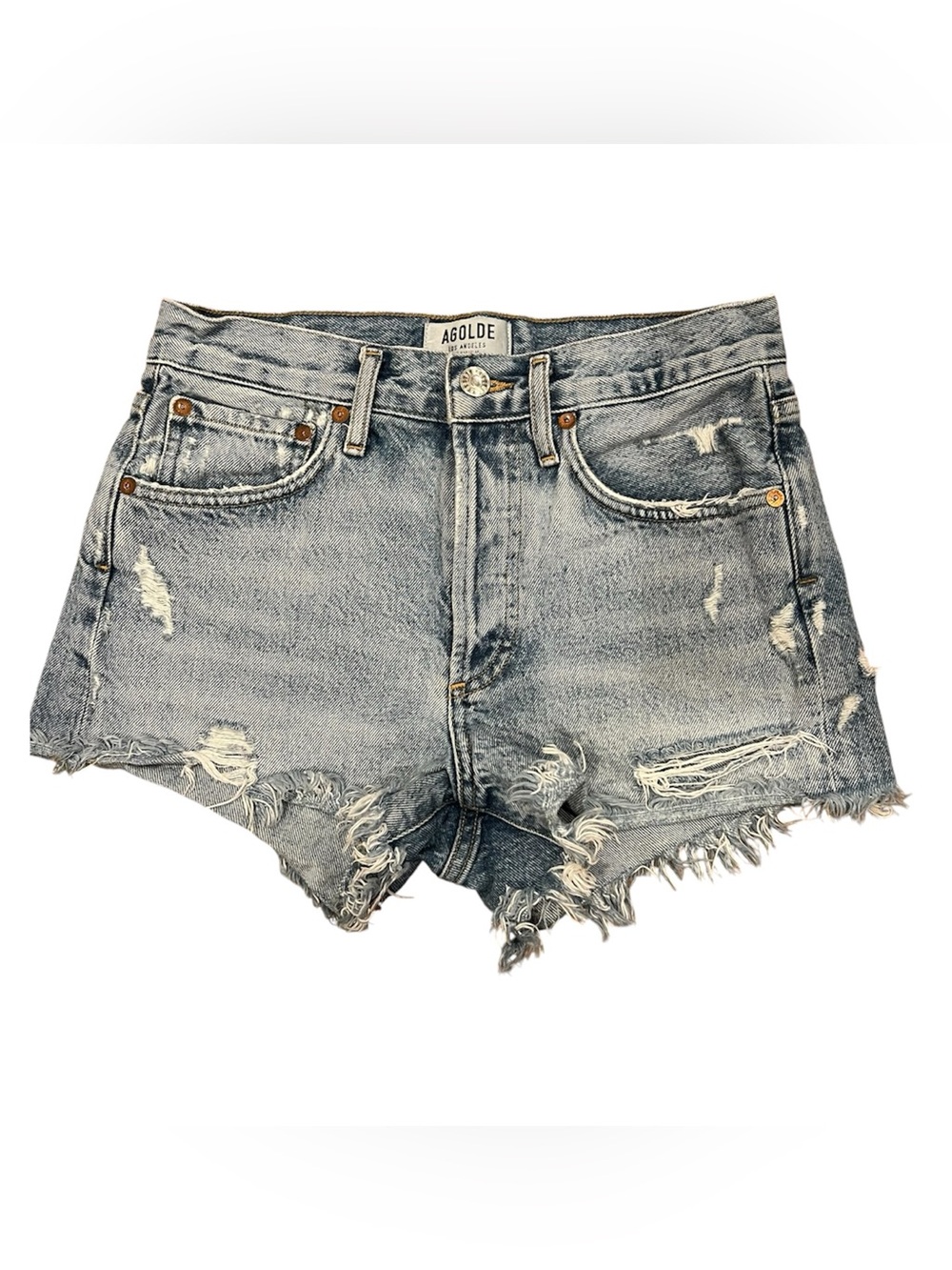 AGOLDE Parker Vintage Cut Off Shorts Swapmeet Wash Distressed Size 23